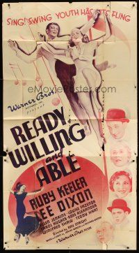 7e631 READY, WILLING & ABLE 3sh '37 great image of Ruby Keeler & Lee Dixon dancing!