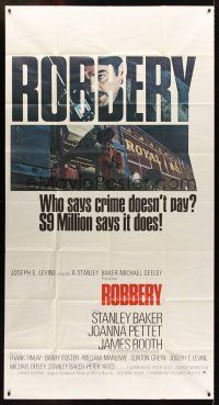 7e639 ROBBERY int'l 3sh '67 Stanley Baker, Peter Yates, 9 million dollars says crime pays!