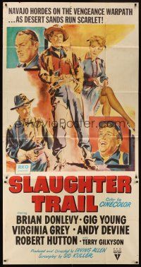 7e654 SLAUGHTER TRAIL 3sh '51 c/u artwork of Brian Donlevy, Gig Young, Virginia Grey!