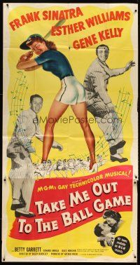 7e675 TAKE ME OUT TO THE BALL GAME 3sh '49 Frank Sinatra, Esther Williams, Gene Kelly, baseball!