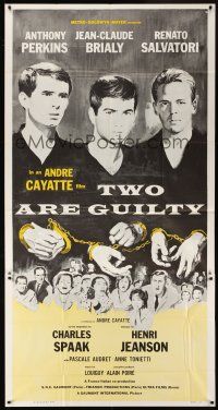 7e694 TWO ARE GUILTY 3sh '64 Le Glaive et la balance, Anthony Perkins, Jean-Claude Brialy