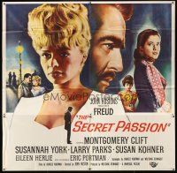 7e028 FREUD 6sh '63 John Huston directed, Montgomery Clift, Susannah York, The Secret Passion!