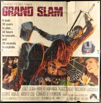 7e030 GRAND SLAM 6sh '68 Janet Leigh, Edward G Robinson, great action art!