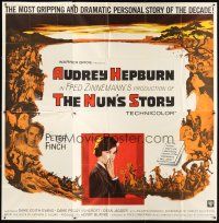 7e055 NUN'S STORY 6sh '59 religious missionary Audrey Hepburn was not like the others, Peter Finch!