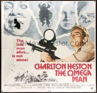 7e057 OMEGA MAN int'l 6sh '71 Charlton Heston is the last man alive, and he's not alone!
