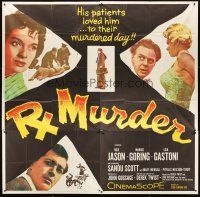 7e062 Rx MURDER 6sh '58 crazy doctor's patients loved him ...to their murdered day!