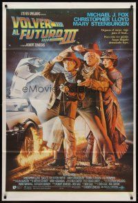 7e161 BACK TO THE FUTURE III Argentinean '90 Michael J. Fox, Chris Lloyd, Zemeckis, Drew art!