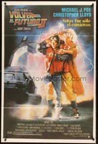 7e160 BACK TO THE FUTURE II Argentinean '89 art of Michael J. Fox & Christopher Lloyd by Drew!