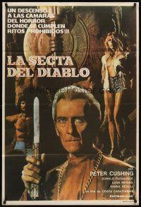 7e179 DEVIL'S MEN Argentinean '76 Land of the Minotaur, Peter Cushing, sexy Luan Peters!