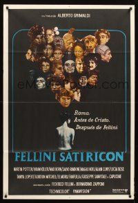 7e190 FELLINI SATYRICON Argentinean '70 Federico's Italian cult classic, cool cast montage!