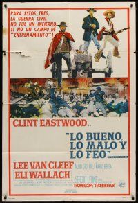 7e198 GOOD, THE BAD & THE UGLY Argentinean '66 Clint Eastwood, Lee Van Cleef, Sergio Leone!