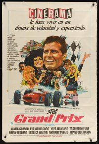 7e202 GRAND PRIX Argentinean '67 Formula One race car driver James Garner in Cinerama!