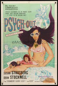7e243 PSYCH-OUT Argentinean '68 AIP, psychedelic drugs, sexy pleasure lover Susan Strasberg!
