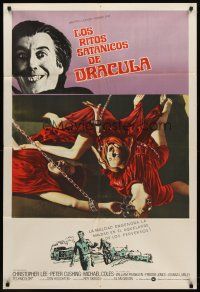 7e250 SATANIC RITES OF DRACULA Argentinean '74 Chris Lee as Count Dracula & his Vampire Brides!