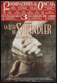 7e251 SCHINDLER'S LIST Argentinean '93 Steven Spielberg, Liam Neeson, Ralph Fiennes!
