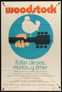 7e274 WOODSTOCK Argentinean '70 legendary rock 'n' roll film, three days of peace, music & love!