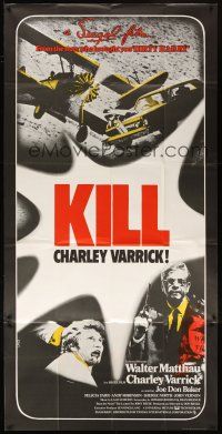 7e489 CHARLEY VARRICK English 3sh '73 Walter Matthau in Don Siegel crime classic, different image!