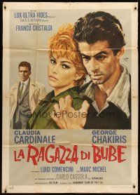 7e286 BEBO'S GIRL Italian 1p '63 Arnaldo Putzu art of Claudia Cardinale & George Chakiris!