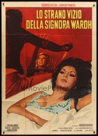 7e288 BLADE OF THE RIPPER Italian 1p '71 different art of sexiest Edwige Fenech by Enzo Nistri!