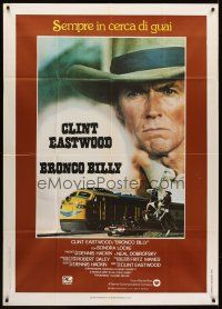 7e294 BRONCO BILLY Italian 1p '80 Clint Eastwood directs & stars, different train image!