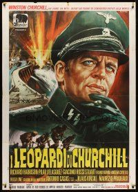 7e303 CHURCHILL'S LEOPARDS Italian 1p '70 British agent Richard Harrison poses as German officer!