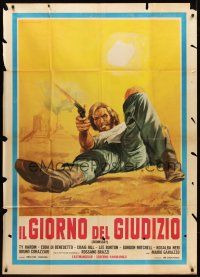 7e321 DOOMSDAY Italian 1p '71 Il giorno del giudizio, spaghetti western art by Mario Piovano