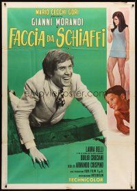 7e331 FACCIA DA SCHIAFFI Italian 1p '70 Gianni Morandi, sexy full-length Laura Belli!