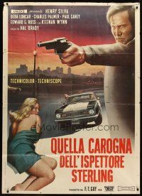 7e332 FALLING MAN Italian 1p '68 cool crime artwork by Franco Fiorenzi !