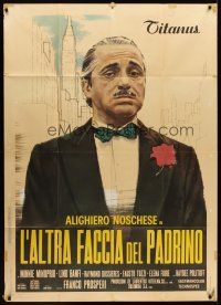 7e339 FUNNY FACE OF THE GODFATHER Italian 1p '73 comic parody artwork of Coppola's The Godfather!