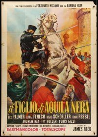 7e367 IL FIGLIO DI AQUILA NERA Italian 1p '68 cool Russian war artwork by G. Di Stefano!