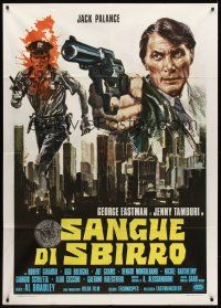 7e382 KNELL, THE BLOODY AVENGER Italian 1p '76 different Avelli art of Jack Palance pointing gun!