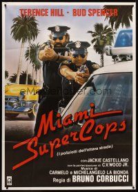 7e398 MIAMI SUPERCOPS Italian 1p '85 Terence Hill & Bud Spencer as Fflorida policemen with guns!