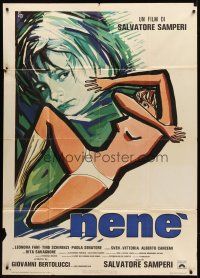 7e406 NENE Italian 1p '77 Slavatore Samperi, great art of mostly naked girl by Ercole Brini!