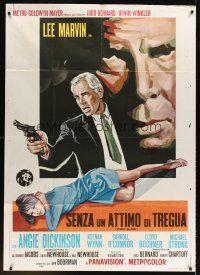 7e411 POINT BLANK Italian 1p '68 John Boorman film noir, different art of Lee Marvin & gun!