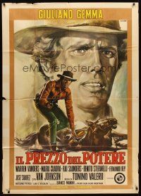 7e412 PRICE OF POWER Italian 1p '69 Il prezzo del potere, spaghetti western art by Renato Casaro!