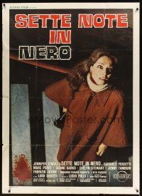 7e413 PSYCHIC Italian 1p '77 Lucio Fulci's 7 Note in Nero, different image of Jennifer O'Neill!