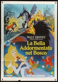 7e438 SLEEPING BEAUTY Italian 1p R80s Walt Disney cartoon fairy tale fantasy classic!