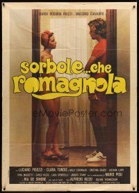 7e439 SORBOLE... CHE ROMAGNOLA Italian 1p '76 different image of naked Maria Rosaria Riuzzi!