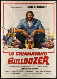 7e088 BULLDOZER Italian 2p '78 great art of big Bud Spencer sitting after a huge brawl!