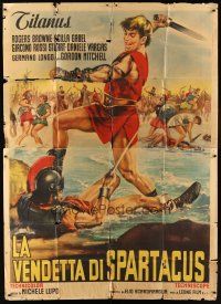 7e128 REVENGE OF SPARTACUS Italian 2p ;64 Michele Lupo's La vendetta di Spartacus, cool artwork!