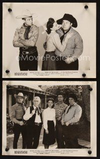 7f943 PRIDE OF THE PLAINS 2 8x10 stills '44 cowboy Robert Livingston, Smiley Burnette & Nancy Gay!