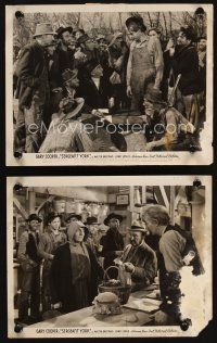 7f955 SERGEANT YORK 2 8x10 stills '41 future soldier Gary Cooper with hillbilly family!