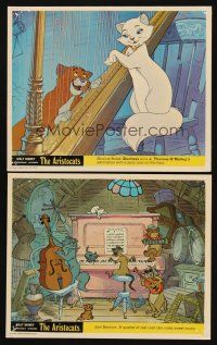 7f779 ARISTOCATS 2 color English FOH LCs '71 Disney feline jazz musical cartoon,great colorful image