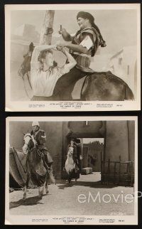7f336 BANDIT OF ZHOBE 5 8x10 stills '59 great images of Victor Mature wearing turban!
