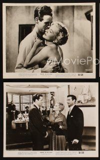 7f537 BORN TO BE BAD 3 8x10 stills '50 sexy baby-faced Joan Fontaine & Robert Ryan!