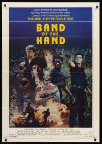 7g081 BAND OF THE HAND int'l 1sh '86 Paul Michael Glaser, clean up the streets of Miami!