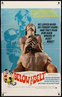 7g092 BELOW THE BELT 1sh '71 a penetrating look into the sordid world of bruises and broads!