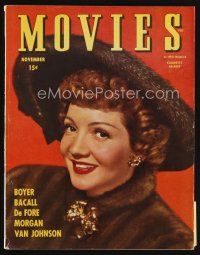 7j072 MODERN MOVIES magazine November 1945 Claudette Colbert starring in Tomorrow is Forever!