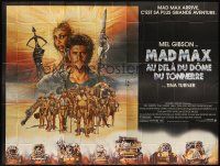 7k009 MAD MAX BEYOND THUNDERDOME French 8p '85 art of Mel Gibson & Tina Turner by Richard Amsel!