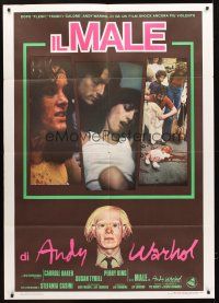 7k120 ANDY WARHOL'S BAD Italian 1p '77 Carroll Baker, Perry King, ultra repellant different image!